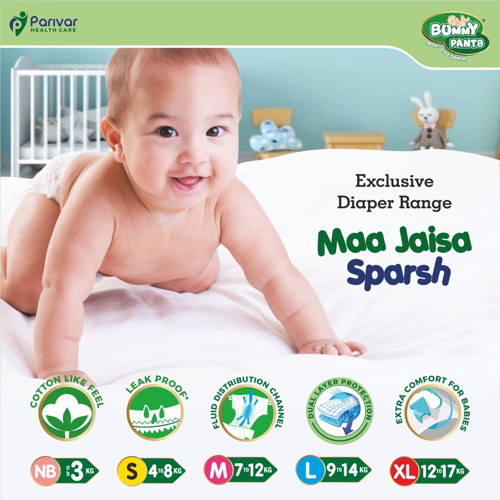 Baby Diaper in Large size, 42 Count, 5D Core, 12Hrs Protection, 9-14kg