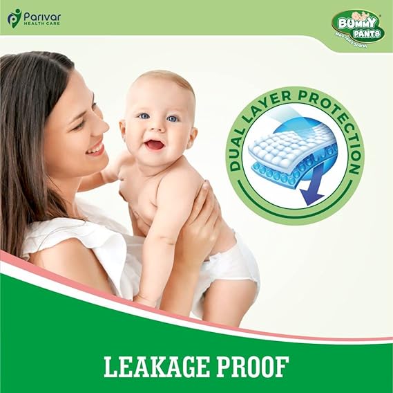 Bbay Diaper Leakage Proof Baby Diaper –Medium (M) Size, 100 Count,  Pack of 2, 5-11kg