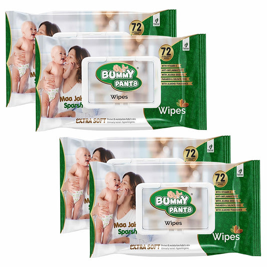 Premium Fresh Skincare Baby Wipes for Baby (72 Pieces in 1 pack) Pack of 4