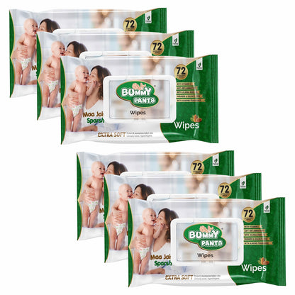 Premium Fresh Skincare Baby Wipes for Baby (72 Pieces in 1 pack) Pack of 6